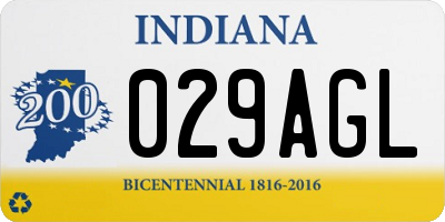 IN license plate 029AGL
