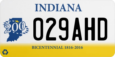 IN license plate 029AHD