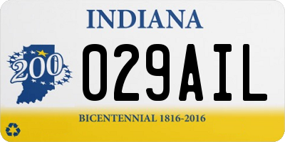 IN license plate 029AIL