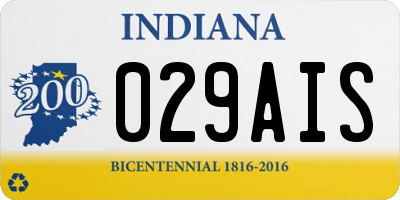 IN license plate 029AIS