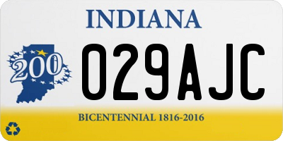 IN license plate 029AJC