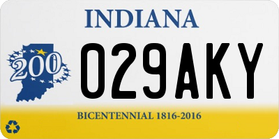 IN license plate 029AKY