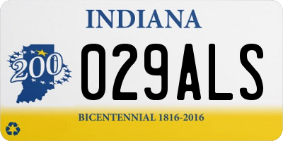 IN license plate 029ALS