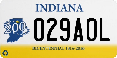 IN license plate 029AOL