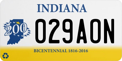 IN license plate 029AON