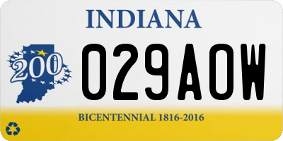 IN license plate 029AOW