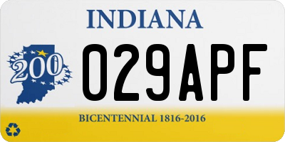IN license plate 029APF