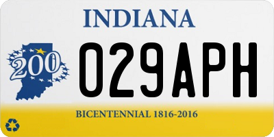 IN license plate 029APH