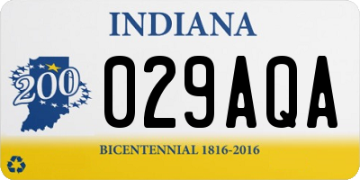 IN license plate 029AQA