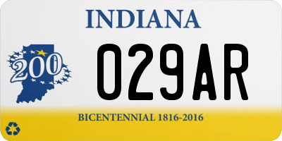 IN license plate 029AR