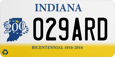 IN license plate 029ARD