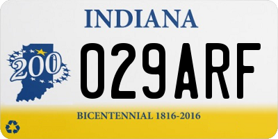 IN license plate 029ARF