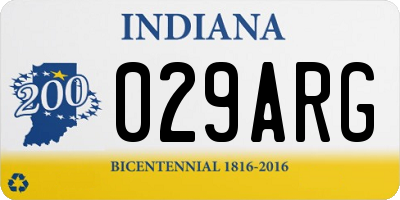 IN license plate 029ARG