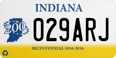 IN license plate 029ARJ