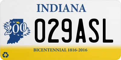 IN license plate 029ASL