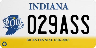 IN license plate 029ASS
