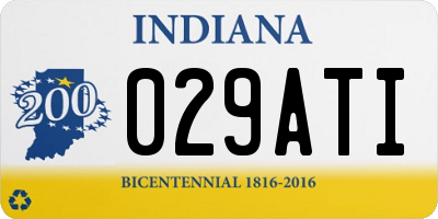IN license plate 029ATI