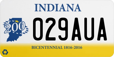 IN license plate 029AUA