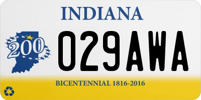 IN license plate 029AWA