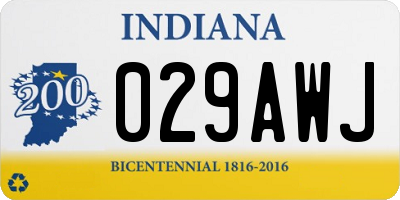 IN license plate 029AWJ