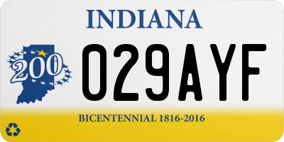 IN license plate 029AYF