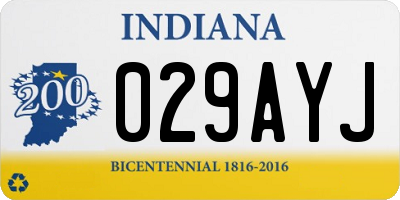 IN license plate 029AYJ