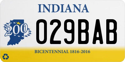 IN license plate 029BAB
