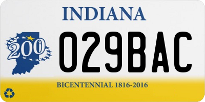 IN license plate 029BAC