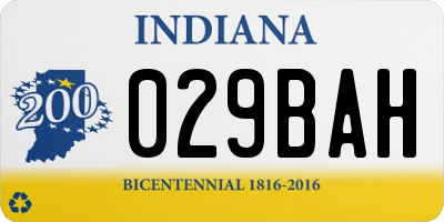 IN license plate 029BAH