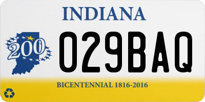 IN license plate 029BAQ