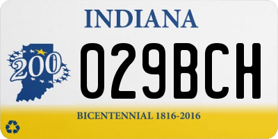 IN license plate 029BCH