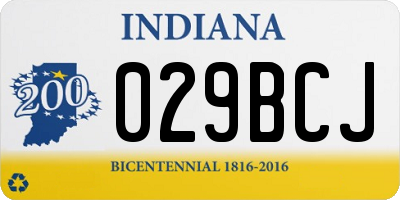IN license plate 029BCJ