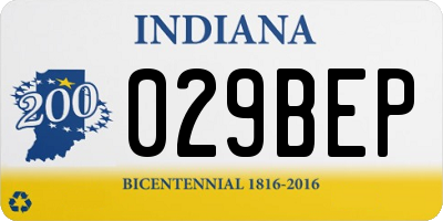 IN license plate 029BEP
