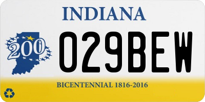 IN license plate 029BEW