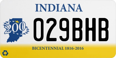 IN license plate 029BHB