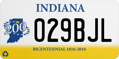 IN license plate 029BJL