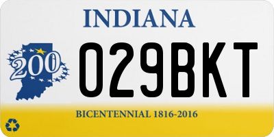 IN license plate 029BKT