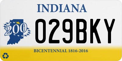 IN license plate 029BKY
