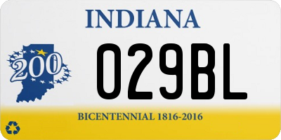 IN license plate 029BL