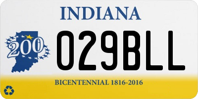 IN license plate 029BLL
