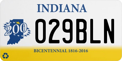 IN license plate 029BLN