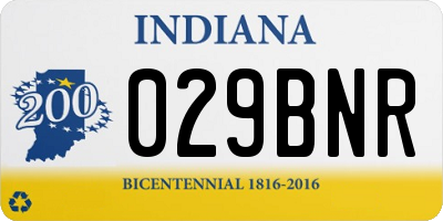 IN license plate 029BNR