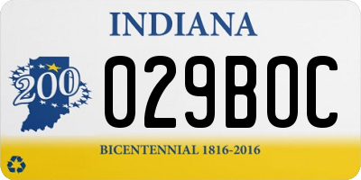 IN license plate 029BOC