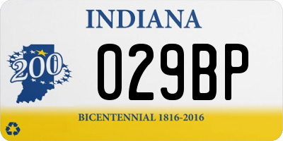 IN license plate 029BP