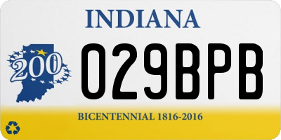 IN license plate 029BPB