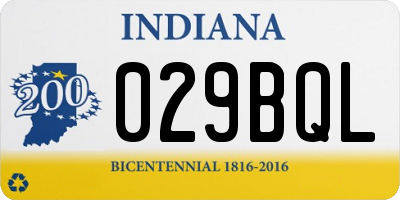 IN license plate 029BQL