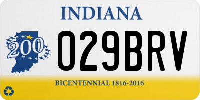 IN license plate 029BRV