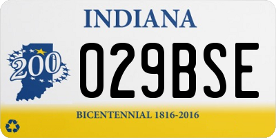 IN license plate 029BSE