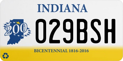 IN license plate 029BSH