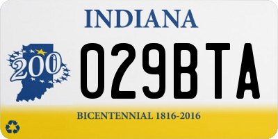 IN license plate 029BTA